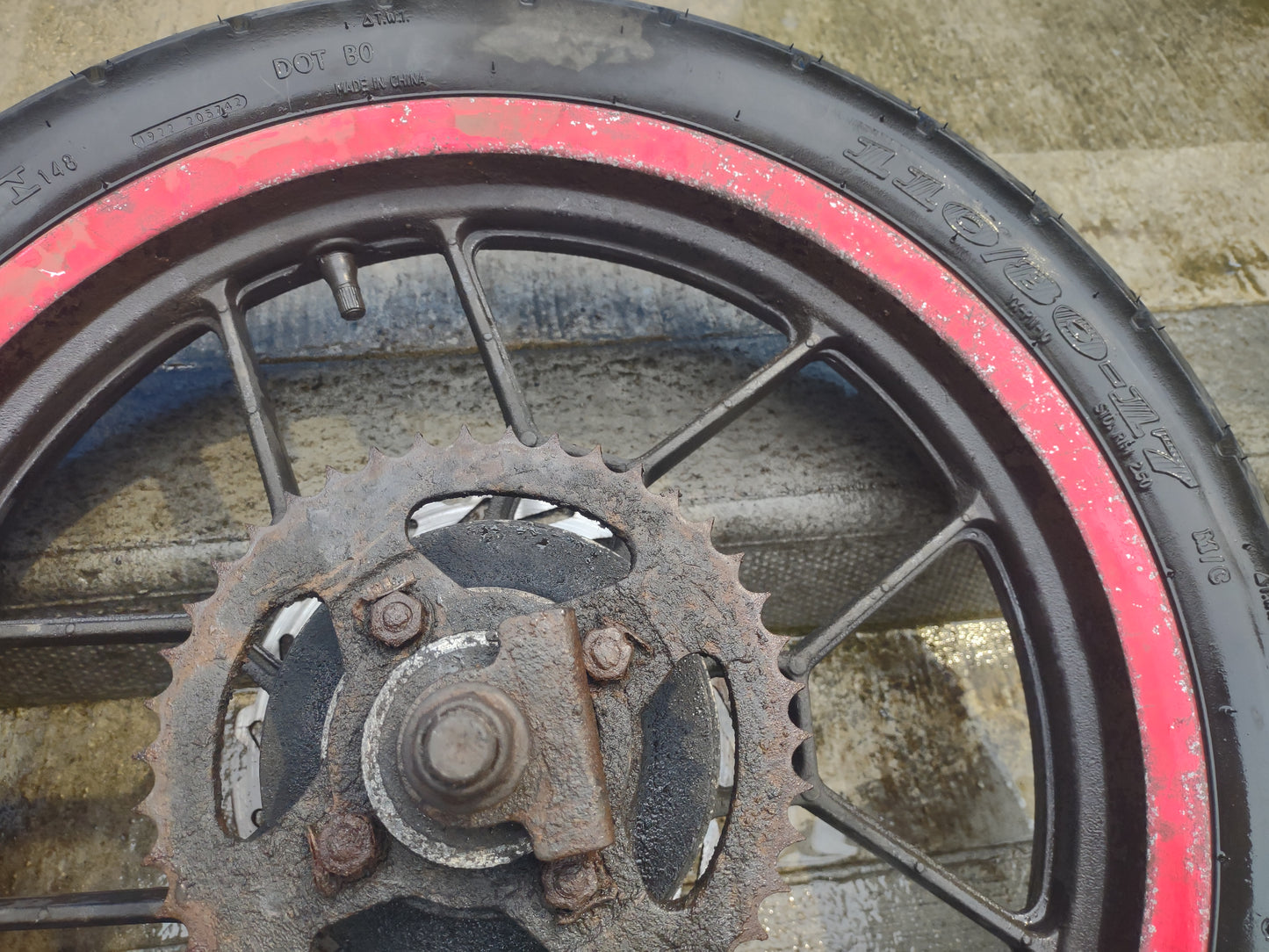 Lexmoto ZSX F 125 wheels, tyres, discs spindle etc (2017)