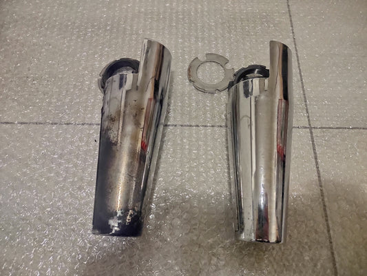 Yamaha xvs 650 dragstar pair of upper front forks cover trims (OEM) used